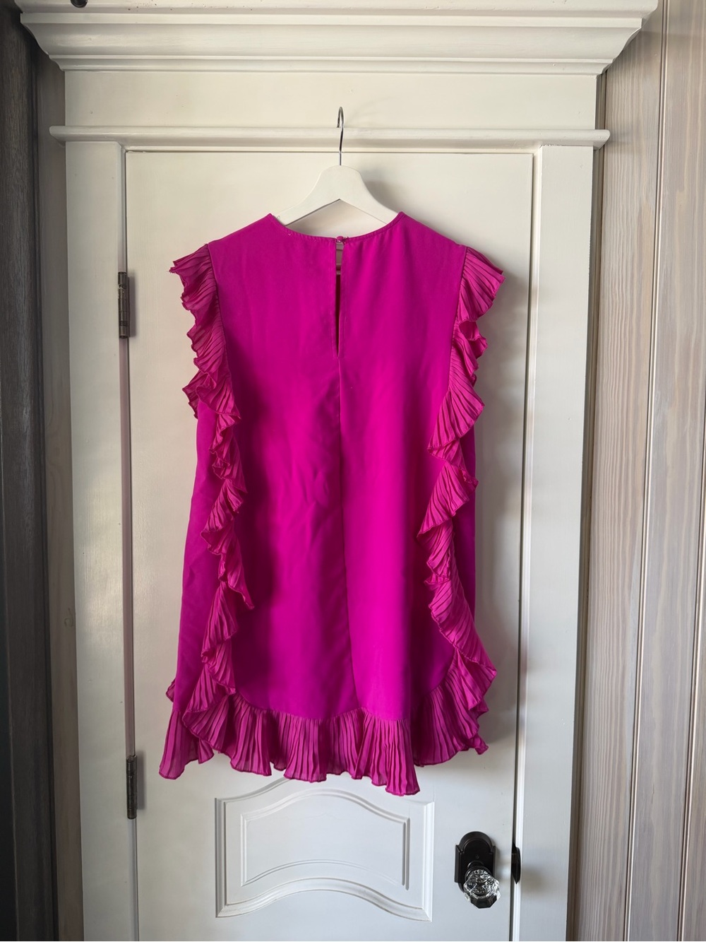 TCEC Bright Pink Ruffle Shift Dress - Picture 7 of 7